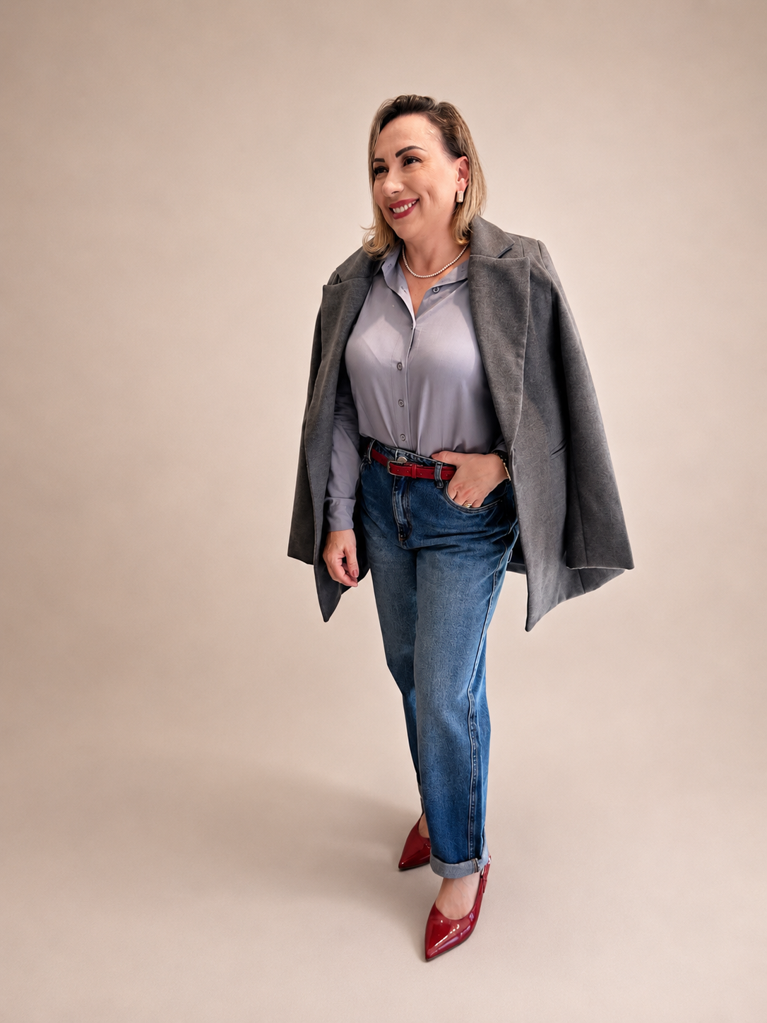 Camisa Valentina CINZA