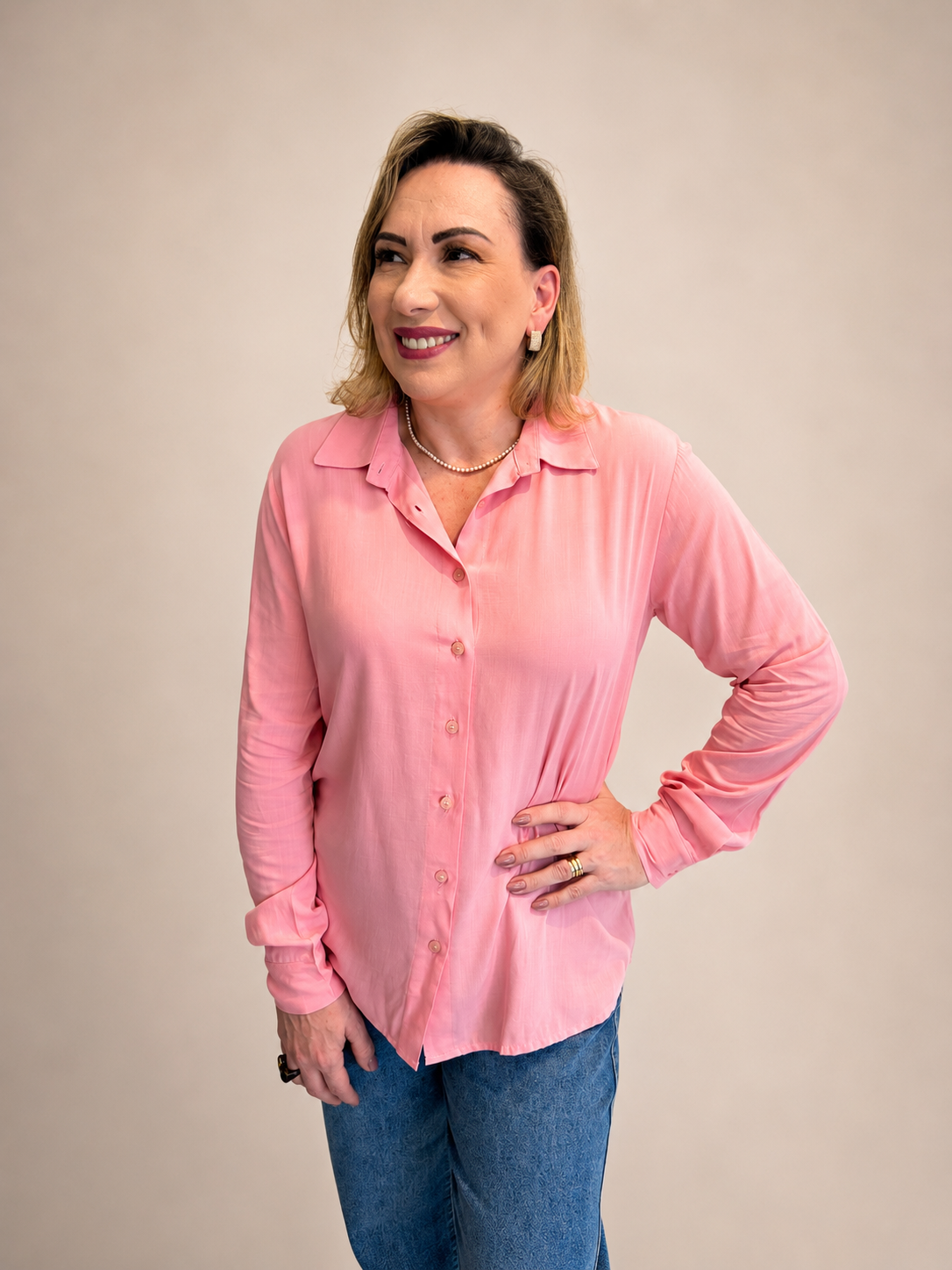 Camisa Valentina Rosa - Imagem 2